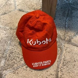 Kubota orange Velcro closure back hat C10-8